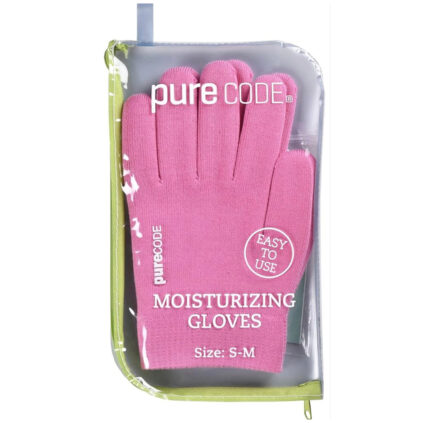 PURECODE Moisturizing Gel Gloves for Dry Skin, S-M (Pink)