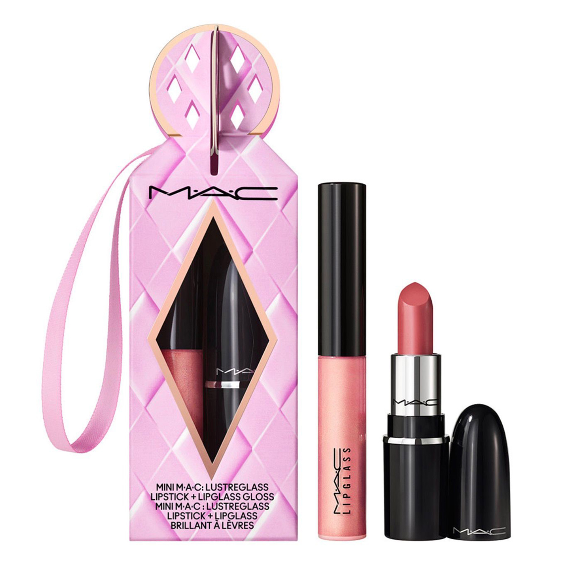 145 MAC 2-Pc. Cosmic Mini Lip Gloss + Lipstick Gift Set - Image 1