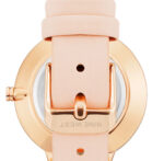 Women's Quartz Blush Pink Faux Leather Band and Floral Pattern Watch, 38mm - Image 3