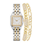Women's Analog Silver-Tone and Gold-Tone Metal Alloy Watch 26mm and, 3 Pieces