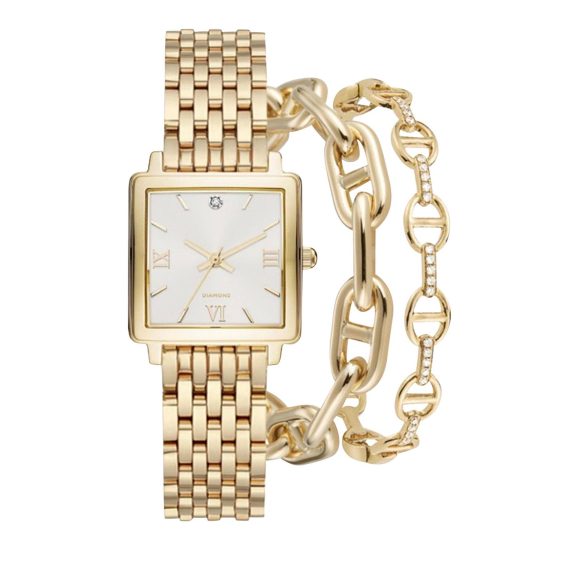79 Women's Gold-Tone Bracelet Watch 28mm Gift Set - Image 1
