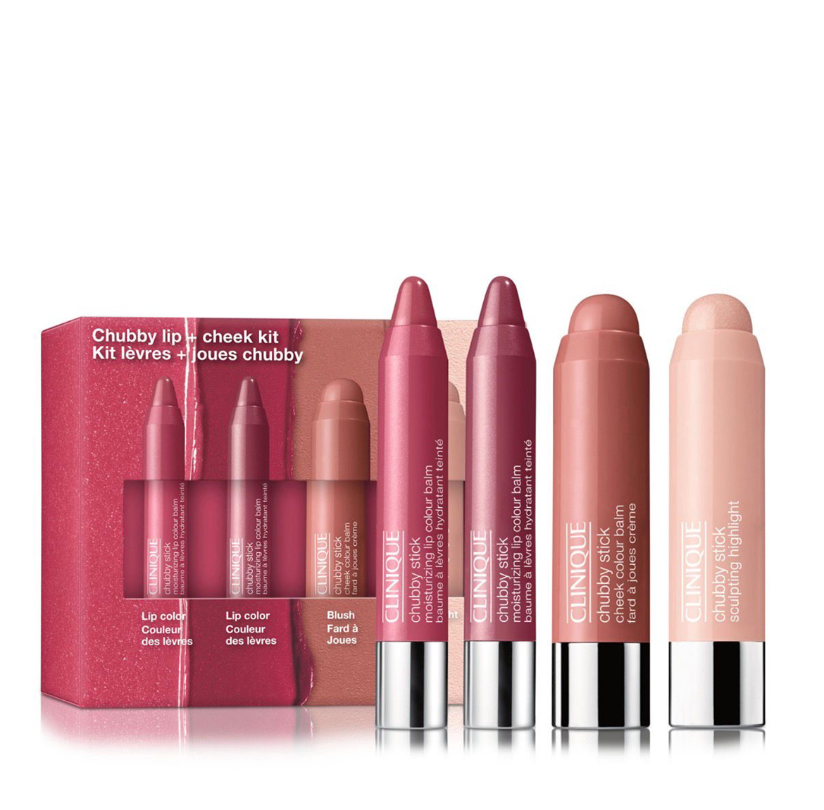 Clinique-4-Pc.-Chubby-Lip-+-Cheek-Makeup-Set-6 Clinique 4-Pc. Chubby Lip + Cheek Makeup Set - Image 1