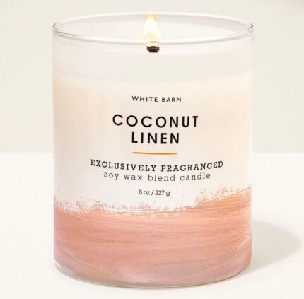 Coconut Linen Single Wick Candle