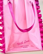 Magenta Ruffled Gift Bag - Image 3