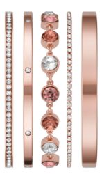 Women's Three Hand Rose-Gold-Tone 31mm Watch and Bracelet Gift Set, 6 Pieces