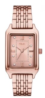 Women's Quartz Three-Hand Rose Gold Alloy Watch Set, 30mm