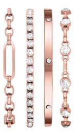 Women's Quartz Three-Hand Rose Gold Alloy Watch Set, 30mm
