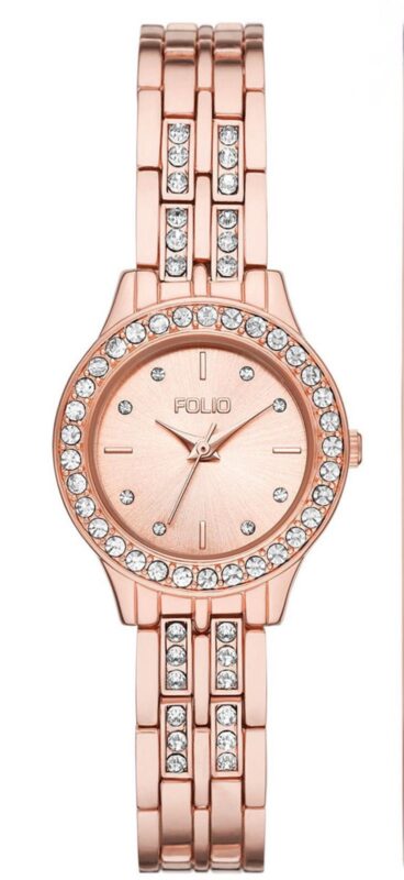 Women's Three Hand Rose Gold-Tone Alloy Watch 27mm Gift Set