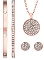 Women's Three Hand Rose Gold-Tone Alloy Watch 27mm Gift Set