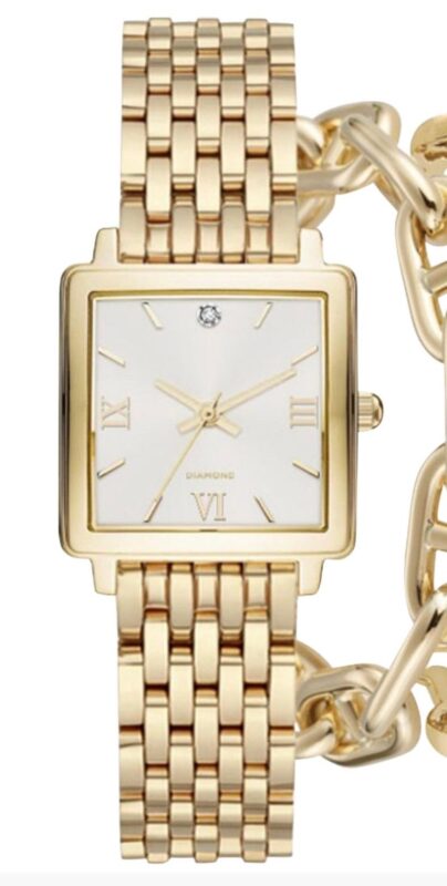 Women's Gold-Tone Bracelet Watch 28mm Gift Set