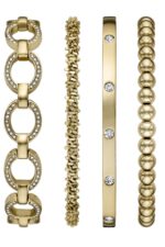 Women's Quartz Three-Hand Gold Alloy Watch Set, 36mm