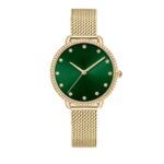 Women's Analog Gold-Tone Metal Alloy Watch 34mm Gift Set, 4 Pieces