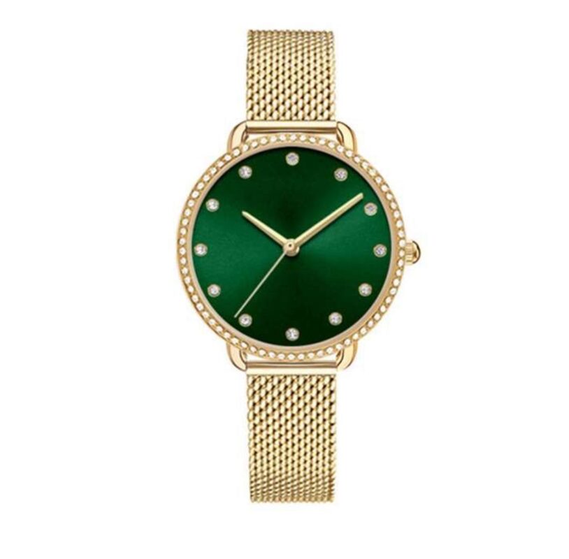 Women's Analog Gold-Tone Metal Alloy Watch 34mm Gift Set, 4 Pieces