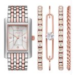 Women's Quartz Three-Hand Two-Tone Alloy Watch Set, 36mm