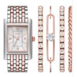 Women's Quartz Three-Hand Two-Tone Alloy Watch Set, 36mm