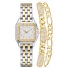 Women's Analog Silver-Tone and Gold-Tone Metal Alloy Watch 26mm and, 3 Pieces