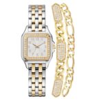Women's Analog Silver-Tone and Gold-Tone Metal Alloy Watch 26mm and, 3 Pieces