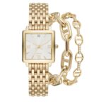 Women's Gold-Tone Bracelet Watch 28mm | Gift Set