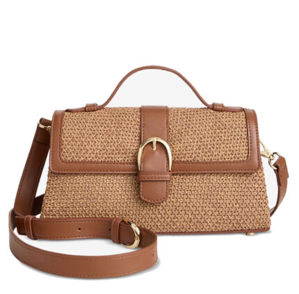 On 34th Kristt Straw Small Satchel Handbag Exclusively at Macy's