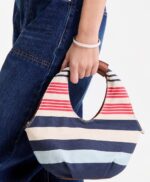 On 34th Alyii Stripe Canvas Top Handle Bag | Exclusively at Macy's
