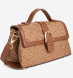 On 34th Kristt Straw Small Satchel Handbag | Exclusively at Macy's