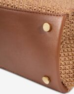 On 34th Kristt Straw Small Satchel Handbag | Exclusively at Macy's