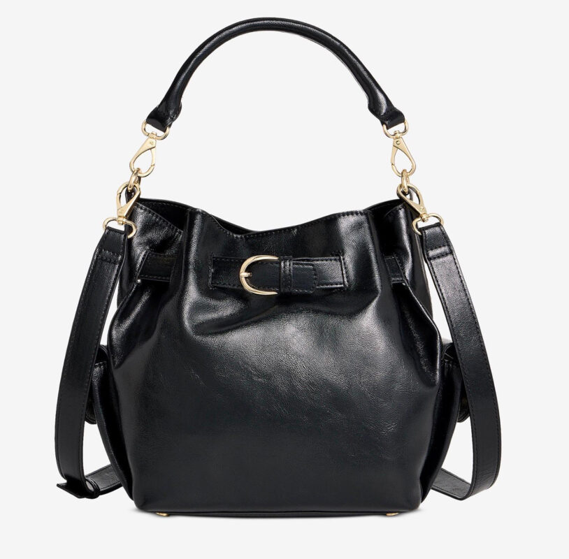 On 34th Ansleyy Glazed Bucket Bag | Exclusively at Macy's